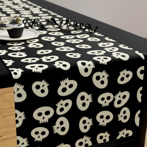 Modern Skull Pattern Halloween Party Table Runner