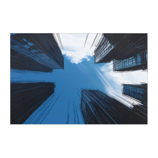Modern Skyscraper Architecture Low-Angle Wall Art