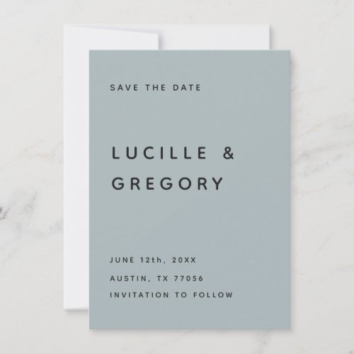 Modern Slate Editorial All Caps Save the Date