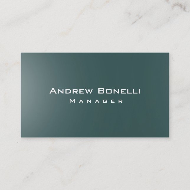 Modern Slate Gray Creative Manager Business Card (Front)