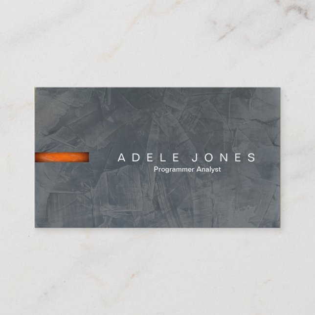Modern Slate Programmer Business Card (Front)