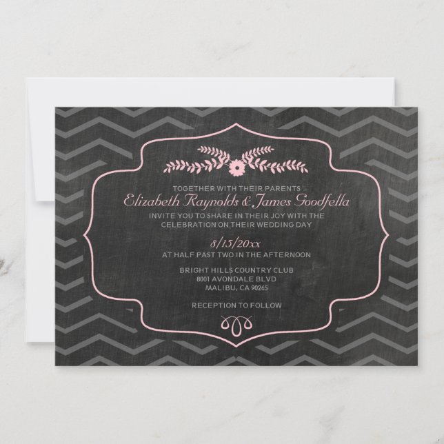 Modern Slate Wedding Invitations (Front)