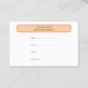 Modern Sleek Appointment Reminder Template Card