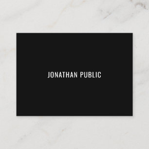 Modern Sleek Black White Trendy Chic Template Business Card