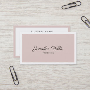 Modern Sleek Design Elegant Colors Plain Trendy Business Card