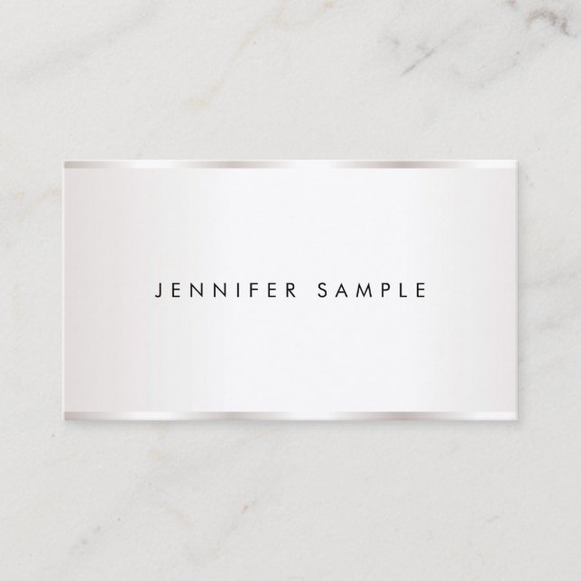 Modern Sleek Design Template Luxe Premium Silk Business Card (Front)