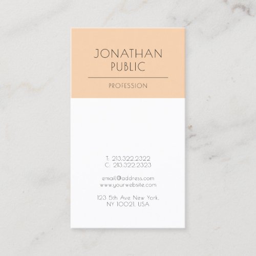 Modern Sleek Elegant Design Plain Trendy Luxury Business Card