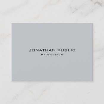 Modern Sleek Elegant Grey Template Trendy Chic Business Card by art_grande at Zazzle