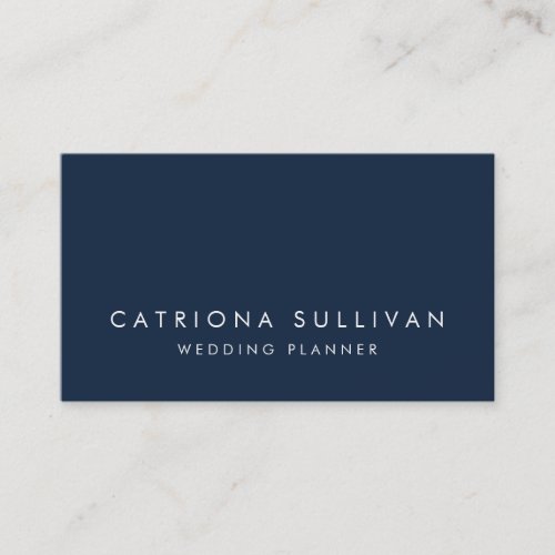 Modern Sleek Elegant Navy Blue Business Card