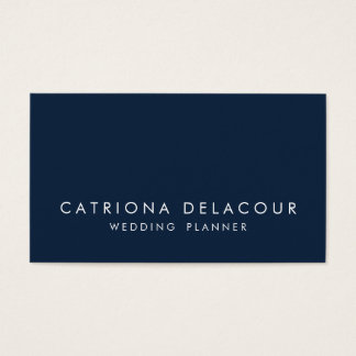 Modern Sleek Elegant Navy Blue Business Card