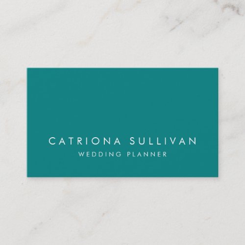 Modern Sleek Elegant Teal Business Card