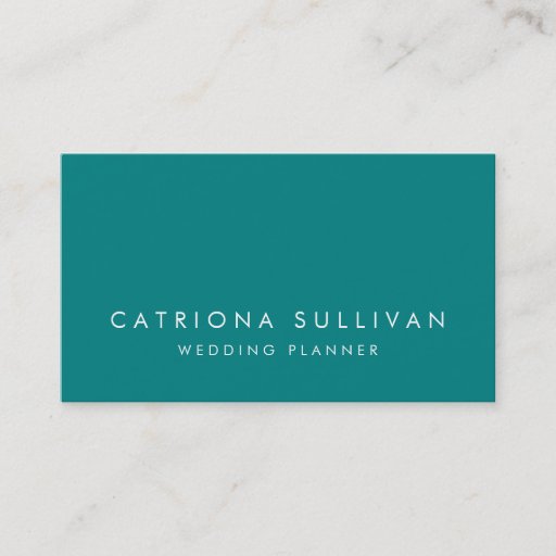 Customizable Modern Sleek Elegant Teal Business Card