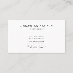 Modern Sleek Monogram Design Sophisticated Plain Business Card