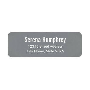Modern -Sleek Silver- Return Address Label