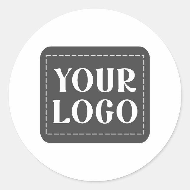 Modern, Sleek, Sophisticated & Customizable Classic Round Sticker (Front)