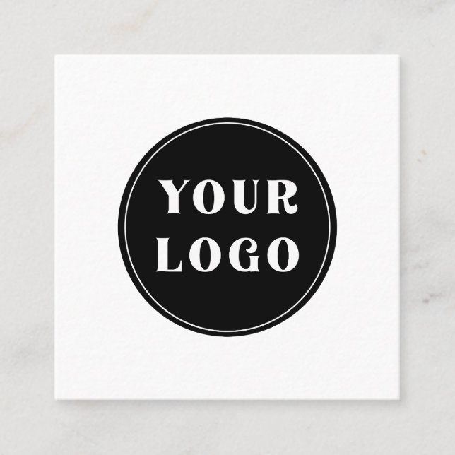 Modern, Sleek, stylish, & Customizable Square Business Card (Front)