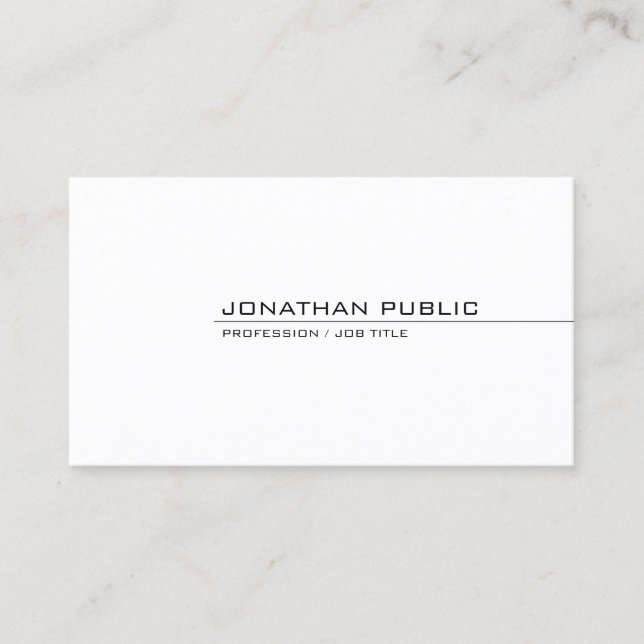 Modern Sleek Template Sophisticated Professional Business Card (Front)