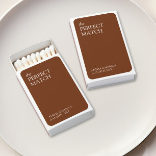 Modern & Sleek Typography Wedding Matchboxes