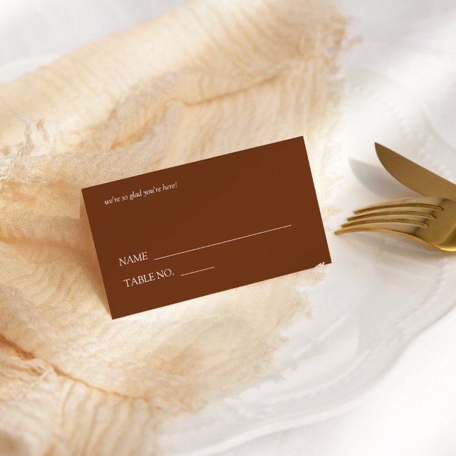 Modern & Sleek Typography Wedding Place Card (Creator Uploaded)