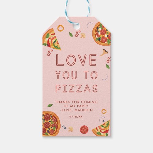 Modern Slice Slice Baby Pizza Baby Shower Favor Gift Tags
