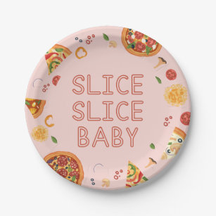 Modern Slice Slice Baby Pizza Party Paper Plates