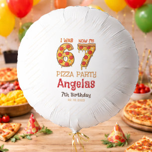 Modern Slice Slice Boy Six Seven Birthday Party Balloon