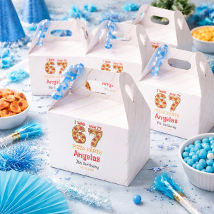 Modern Slice Slice Boy Six Seven Birthday Party Favor Boxes