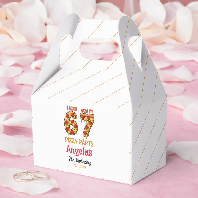 Modern Slice Slice Boy Six Seven Birthday Party Favor Boxes (Wedding)