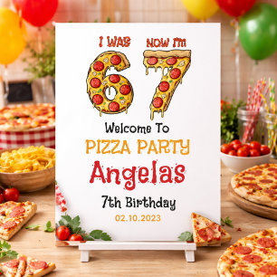 Modern Slice Slice Boy Six Seven Birthday Party Foam Board