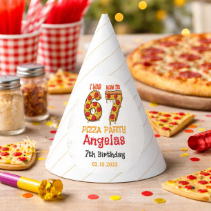 Modern Slice Slice Boy Six Seven Birthday Party Hat