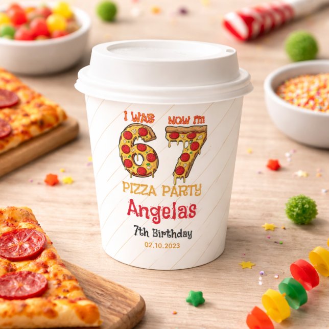 Modern Slice Slice Boy Six Seven Birthday Party Paper Cups (Modern Slice Slice Boy Six Seven Birthday Party Paper Cups)