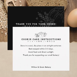 Modern Small Bakery Cookie Care Thank You Card