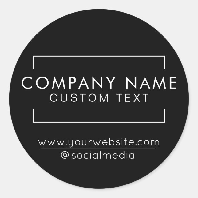 Modern Small Business Company Stickers (Front)