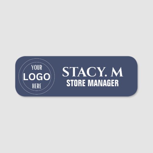 Modern Small Business Logo Job Title Employee Name Tag