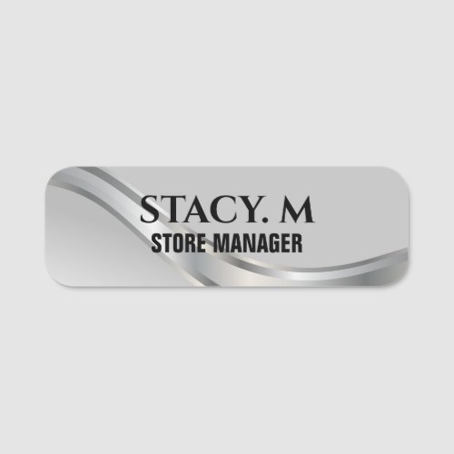 Modern Small Business Logo Job Title Employee Name Tag