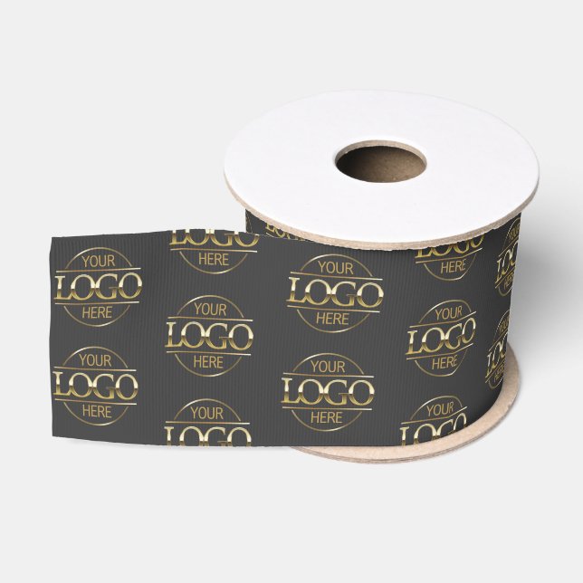 Modern Small Business Logo Promotional Branded Grosgrain Ribbon (Spool)