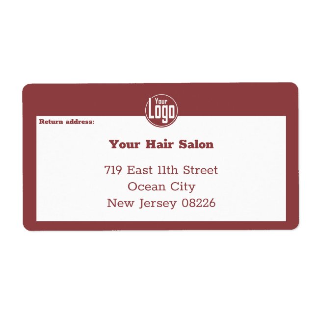 Modern Small Company Custom Logo Shipping Label (Front)