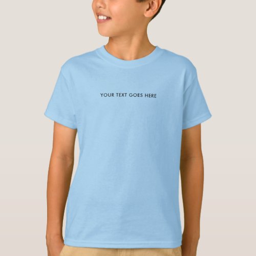 Modern Small Font Template Custom Kids Boys Simple T_Shirt
