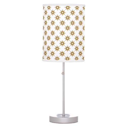 Modern Small Gold Starburst  Table Lamp