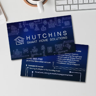 Modern Smart Home Automation Technology Business Card