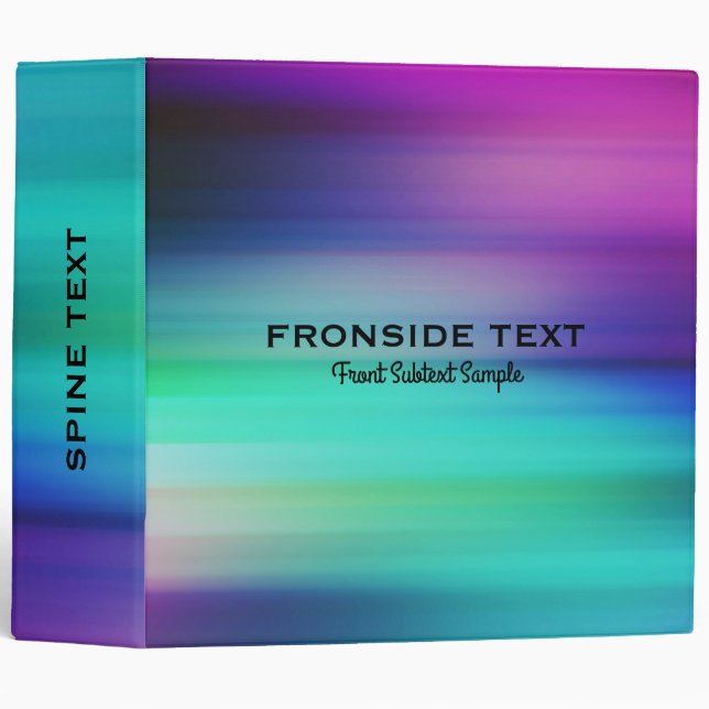 Modern Smooth Color Blend Abstract Background 3 Ring Binder (Front/Spine)