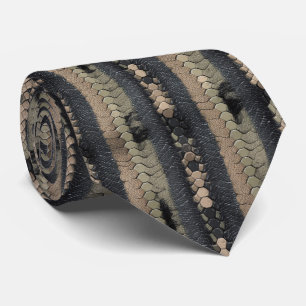 Modern Snake Skin Pattern Neck Tie