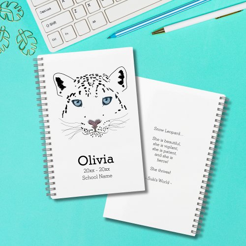 Modern Snow Leopard  Academic Year  School  Notebook