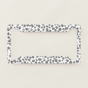 cheetah print license plate frame