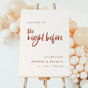 Modern snow pink Welcome to the night before Foam Board