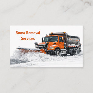 Modern Snow Plowing Black & Blue Business Card