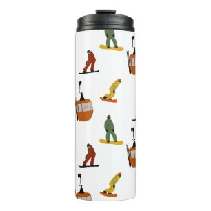 Modern Snowboard Snowboarding  Thermal Tumbler