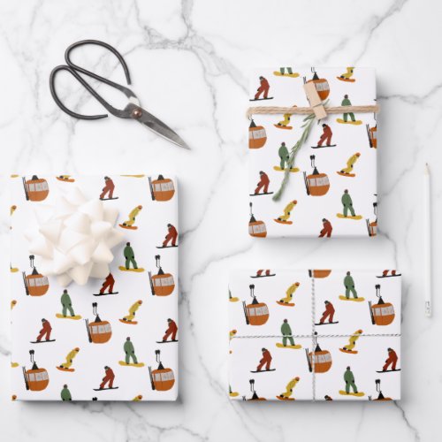 Modern Snowboard Snowboarding  Wrapping Paper Sheets