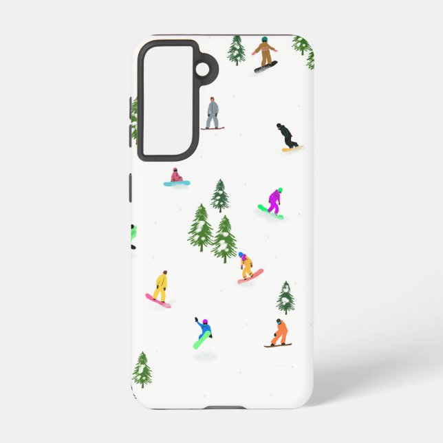 Modern Snowboarding Illustration   Samsung Galaxy Case (Back)