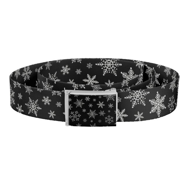 Modern Snowflake 2 -Black & Silver Grey- Belt (Coil)
